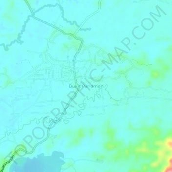 Bukit Pariaman topographic map, elevation, terrain