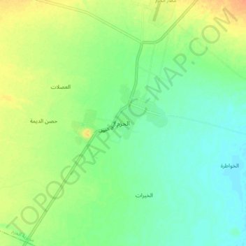 Hazm topographic map, elevation, terrain