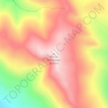 Horse Mountain topographic map, elevation, terrain