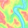 Damascus topographic map, elevation, terrain