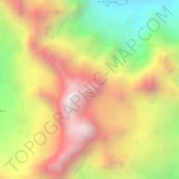 Nubi topographic map, elevation, terrain
