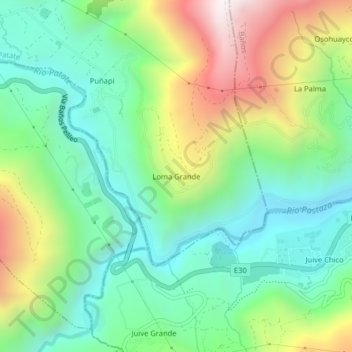 Loma Grande topographic map, elevation, terrain