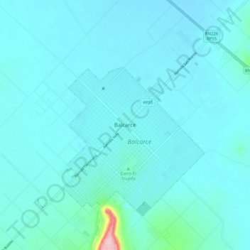 Balcarce topographic map, elevation, terrain