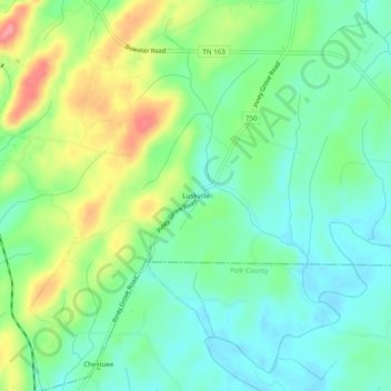 Luskville topographic map, elevation, terrain
