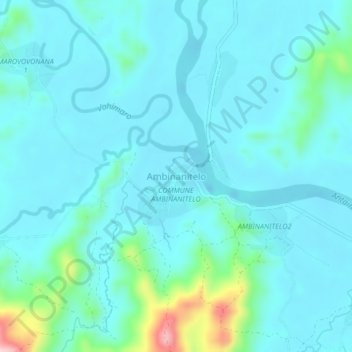 Ambinanitelo topographic map, elevation, terrain