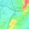 Three Mile Cross topographic map, elevation, terrain