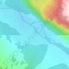 Kaskawulsh River topographic map, elevation, terrain