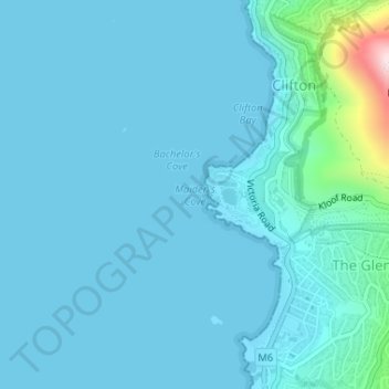 Maiden's Cove topographic map, elevation, terrain