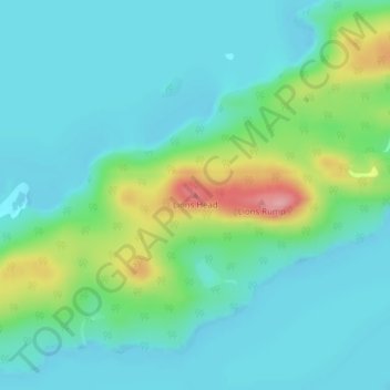 Lions Head topographic map, elevation, terrain