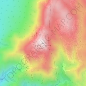 Cerro Uritorco topographic map, elevation, terrain