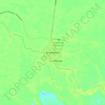 Arismendi topographic map, elevation, terrain