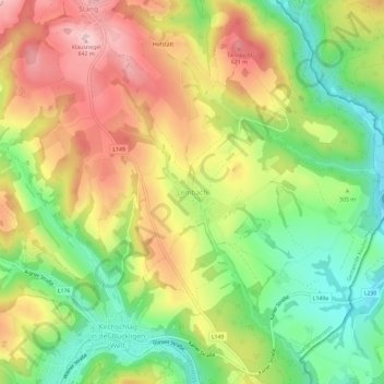 Lembach topographic map, elevation, terrain