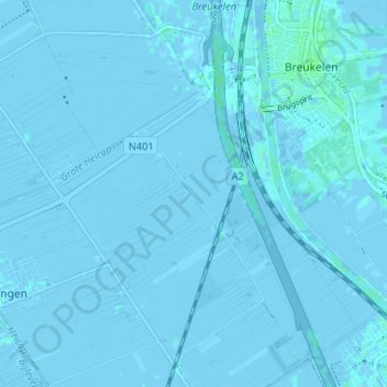 Kortrijk topographic map, elevation, terrain