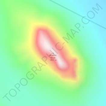 Anahim Peak topographic map, elevation, terrain