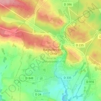 La Prise Tarot topographic map, elevation, terrain