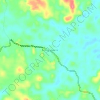 Mangkawuk topographic map, elevation, terrain