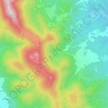 Santa Restituta topographic map, elevation, terrain