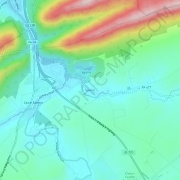 Salona topographic map, elevation, terrain