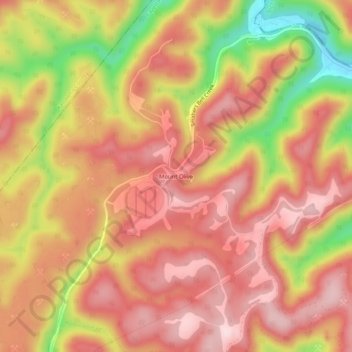 Mount Olive topographic map, elevation, terrain