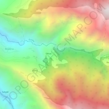 Kot topographic map, elevation, terrain
