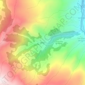 Selviejo topographic map, elevation, terrain