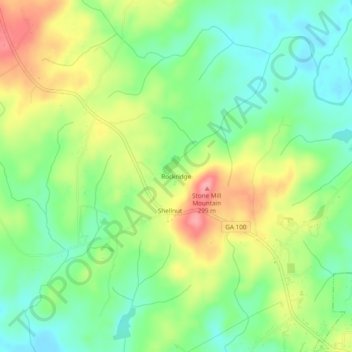 Rockridge topographic map, elevation, terrain