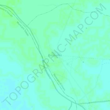 Burguillos topographic map, elevation, terrain