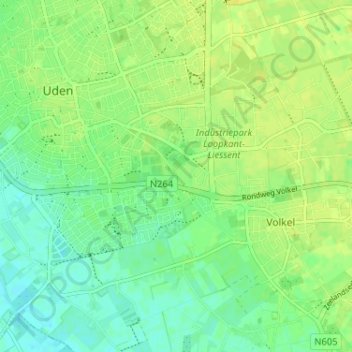 Velmolen topographic map, elevation, terrain