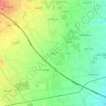 Shab'a topographic map, elevation, terrain