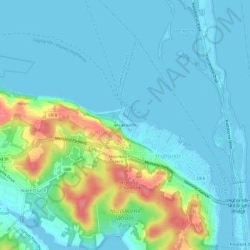 Waterwitch topographic map, elevation, terrain