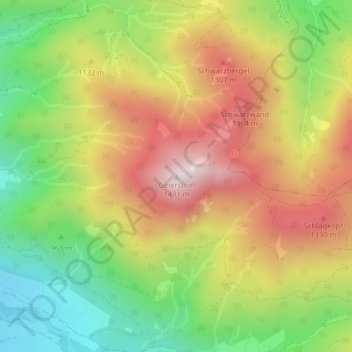 Geierstein topographic map, elevation, terrain