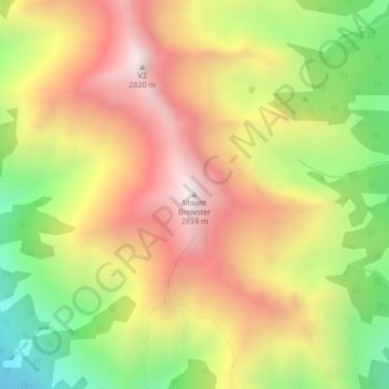 Mount Brewster topographic map, elevation, terrain