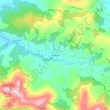 Hornedo topographic map, elevation, terrain