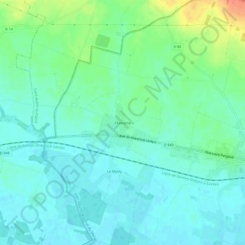 Chevrette topographic map, elevation, terrain