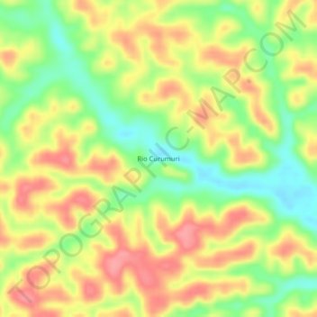 Rio Curumuri topographic map, elevation, terrain