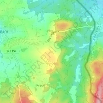 Teufelstein topographic map, elevation, terrain