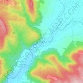 Villaluenga topographic map, elevation, terrain