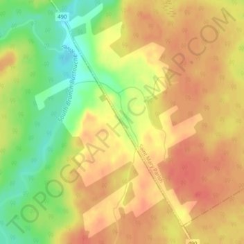Gladeside topographic map, elevation, terrain