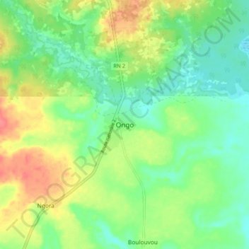 Ongo topographic map, elevation, terrain