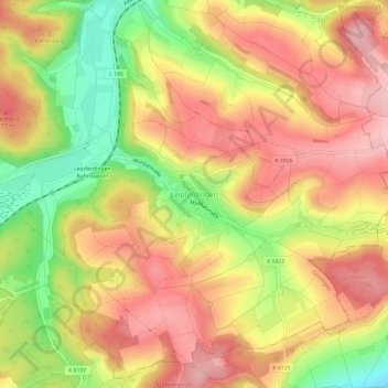 Leipferdingen topographic map, elevation, terrain