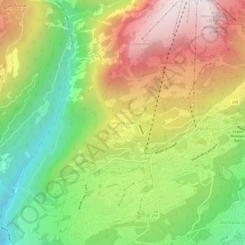 Plans-Mayens topographic map, elevation, terrain
