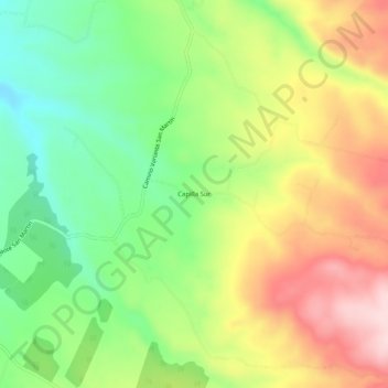 Capilla Sur topographic map, elevation, terrain