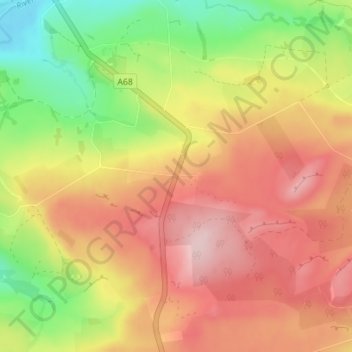 Ridsdale topographic map, elevation, terrain