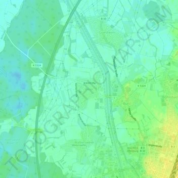 Weier topographic map, elevation, terrain