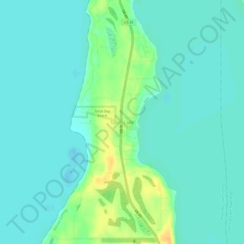 Torch Lake topographic map, elevation, terrain
