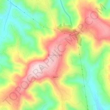 Bumbogo topographic map, elevation, terrain