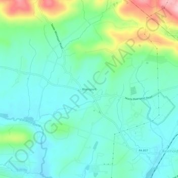 Blainsport topographic map, elevation, terrain