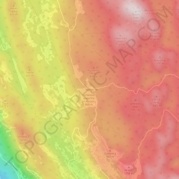 Nanos topographic map, elevation, terrain