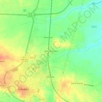 Aldeia do Futuro topographic map, elevation, terrain