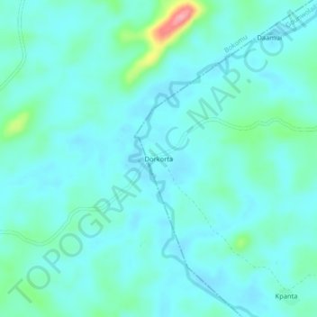 Dorkorta topographic map, elevation, terrain